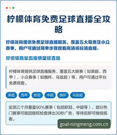 柠檬直播体育足球官方主站使用教程：从入门到精通ningmengzhibo APP中文版操作指南